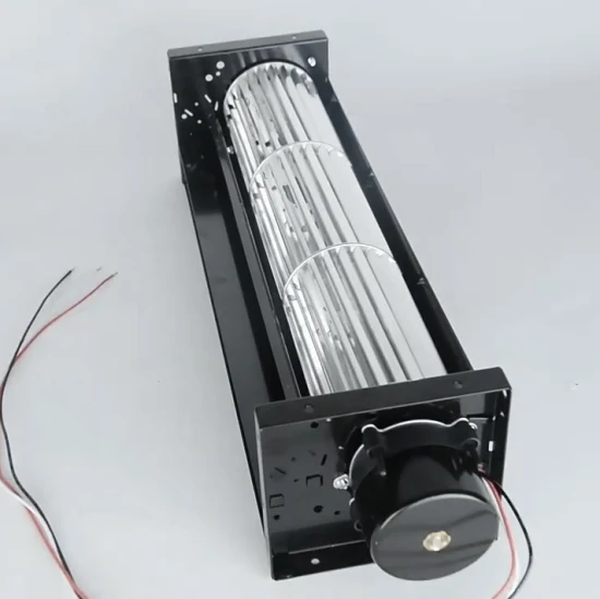 Ventilador de fluxo cruzado 12V 24V DC com controle de velocidade PWM 0 ~ 10V para piso HVAC sob calor