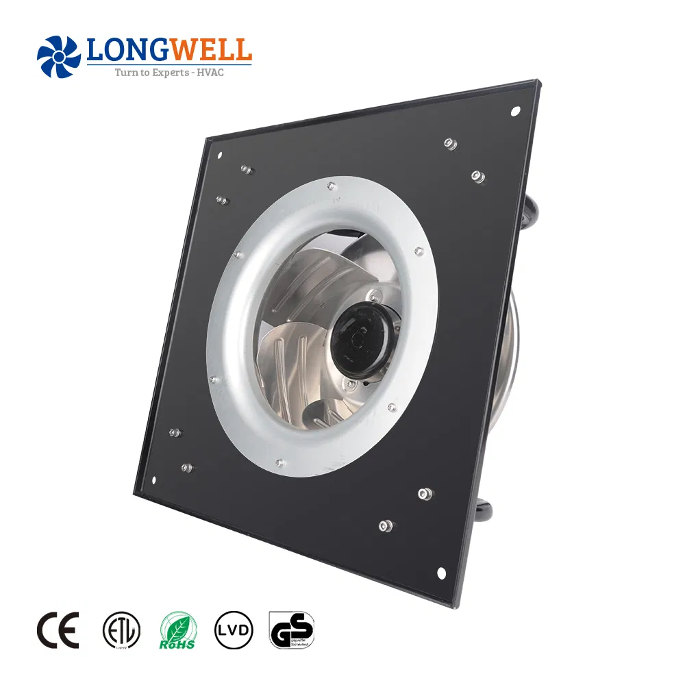 Ventilador centrífugo de alumínio curvado para trás de 400 mm